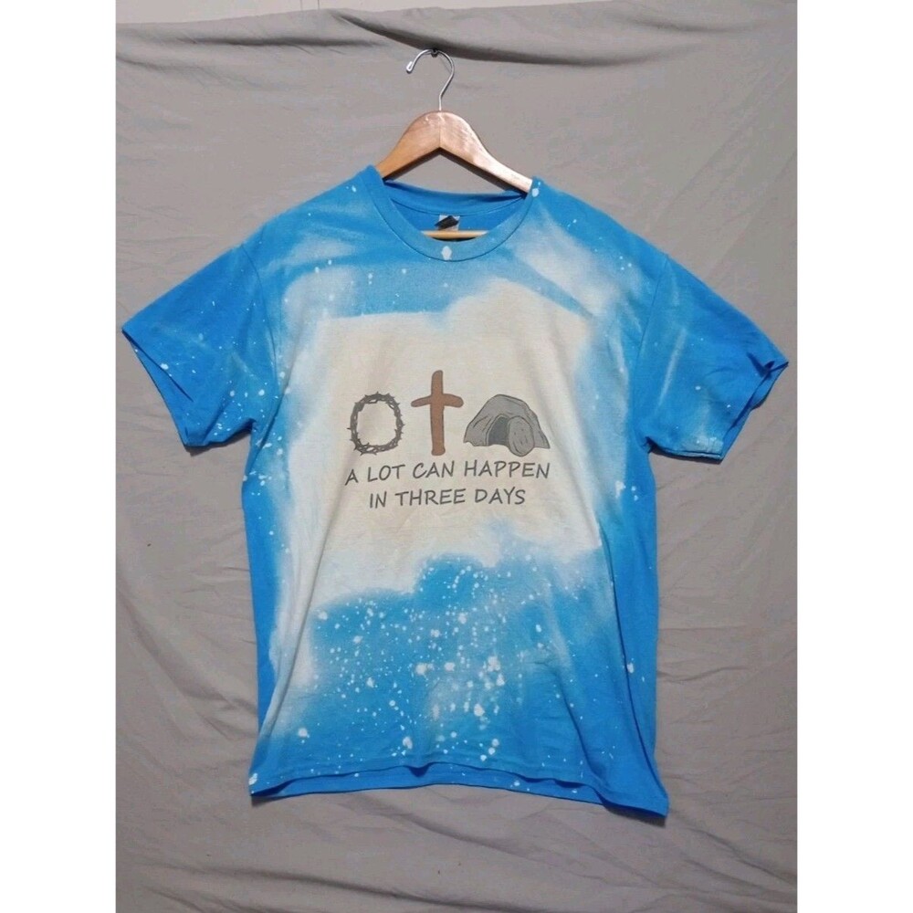 A Lot Can Happen in 3 Days Easter Christian Women's T-Shirt Jesus Shirt Sz L